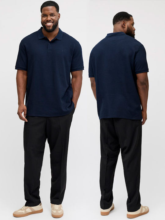 Jack & Jones Polo Herrenbluse Kurzarm Marineblau