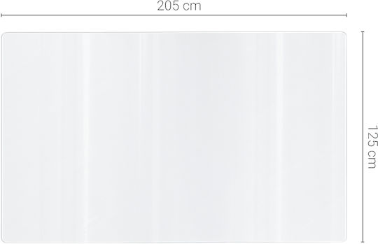 Large High Quality Protective PVC Surface Soft Glass Table Floor 205x125 cm