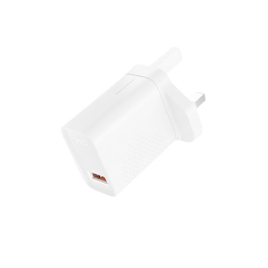 XO Kabeloser Handyladegerät mit USB-A Ausgangsanschluss 18W Weiß (L159 UK)