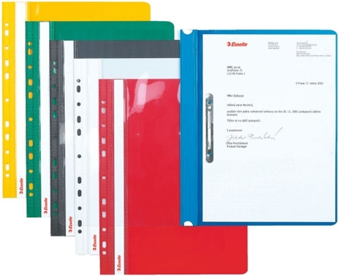 Esselte Foi Pentru Legătorie Pvc Plastic Spate Dosar Găuri Multiple Set 10 Bucăți Verde