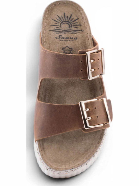 Leather Women's Anatomic Tabac Brown Sandals