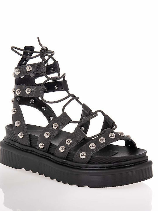 Γυναικεία Σανδάλια Flatforms Μαύρα