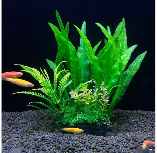 Aqua Natura Plantă Decorativă Pentru Acvariu Verde Din Plastic 18 Cm Ferigă Pădure Alge Marine