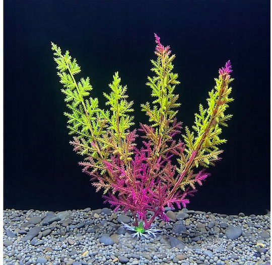 Aqua Natura Plant Aquarium Decoration Purple-chartreuse Plastic 18 Cm Coral Seaweed