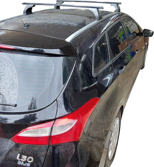 Nordrive Aluminum Car Roof Bars for Hyundai i30 2012-2015 Set with Roof Rack Legs MP.HI30.12