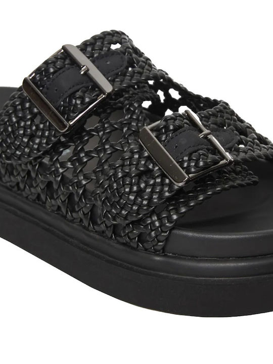 Γυναικεία Σανδάλια Flatforms Μαύρα