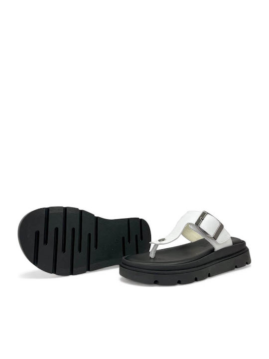 Women's White Flat Sandals