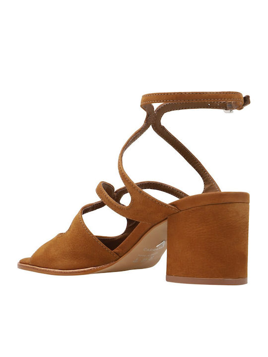 Suede Sandals Tabac Brown