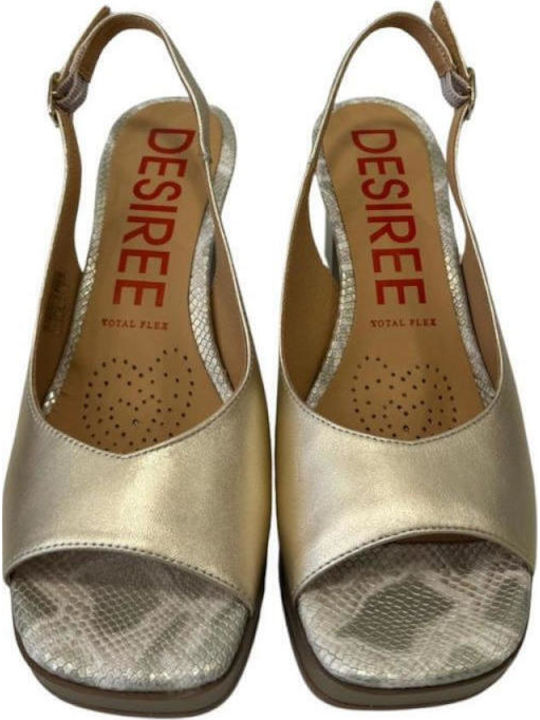 Leather Gold Sandals