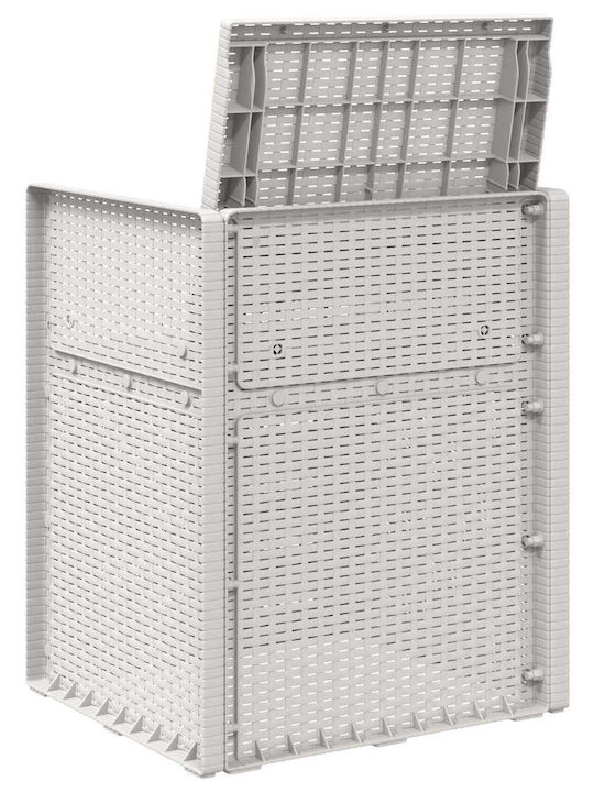 Outdoor Chair Polypropylene White with Cushion 2 Pieces 53x47x88.5 cm
