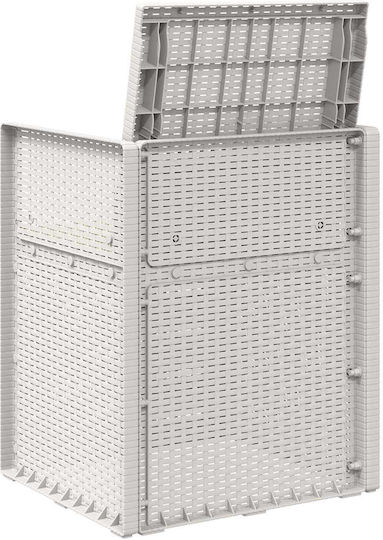 vidaXL Outdoor Chair Polypropylene Cream with Cushion 2 Pieces 53x47x88.5cm