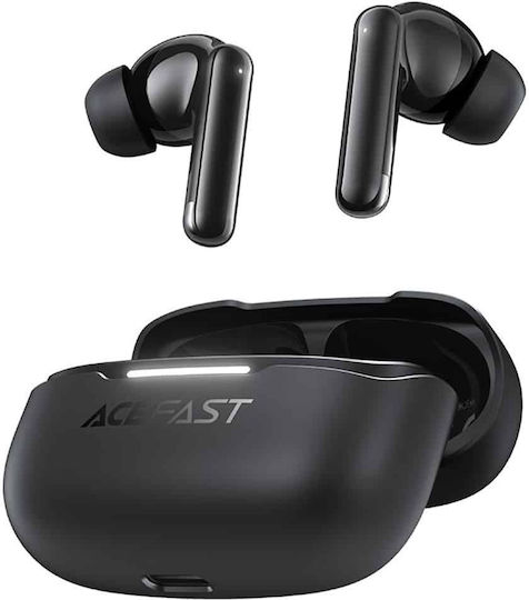 Acefast W5 In-ear Bluetooth Handsfree Ακουστικά με Αντοχή στον Ιδρώτα και Θήκη Φόρτισης Μαύρα