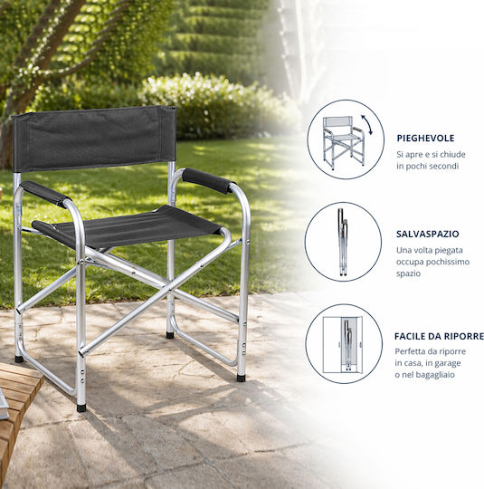 Director Aluminum Chair Gray 57x48x78cm