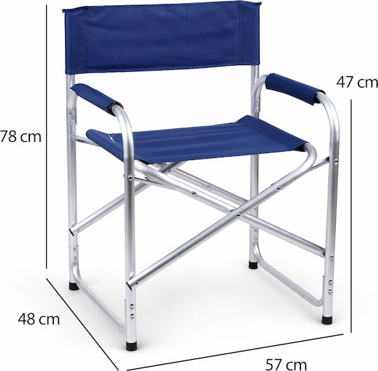 Director Aluminum Chair Blue 57x48x78cm