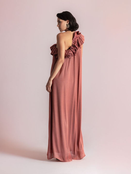 Summer Maxi Dress for Wedding Christening Burgundy