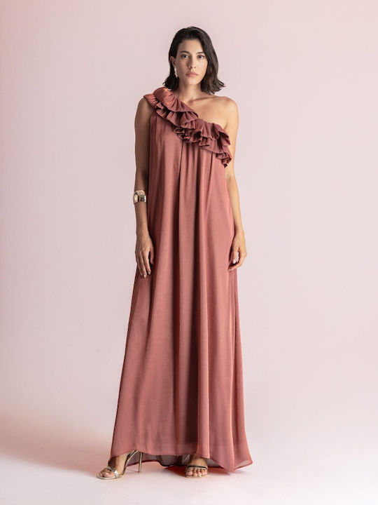 Summer Maxi Dress for Wedding Christening Burgundy