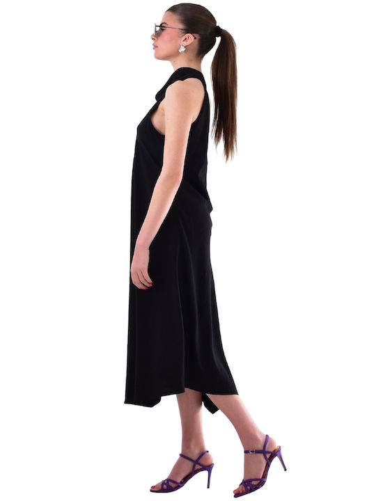 Summer Midi Dress for Wedding Christening Umania Black
