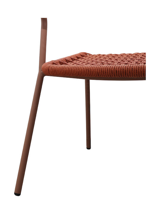 Καρέκλα Εξωτερικού Χώρου Rattan Bee Terracotta 62x56x82εκ.