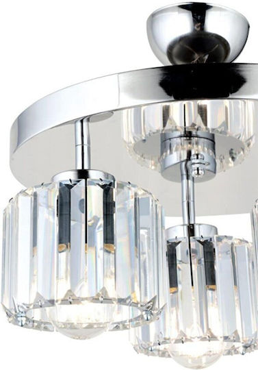 SteweHome 3 Lampen Kremasto E27 Kristallino Aviza Wohnzimmer 30 x 60 cm