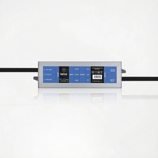 kelvo Adjustable LED Power Supply Waterproof IP67 Power 15W with Output Voltage 12V