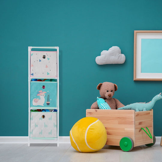 Relaxdays Система за съхранение на играчки Сгъваема от пластмаса Многоцветна 62x53x30см