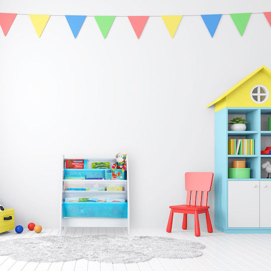 Metal Floor Bookcase Multicolour 71x62x29cm