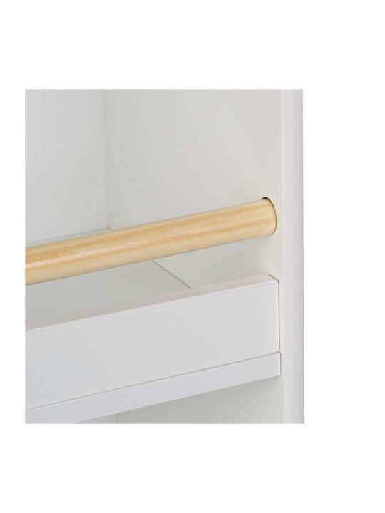 Bibliotecă de Pardoseală din Lemn Albă 50x24x95.5cm