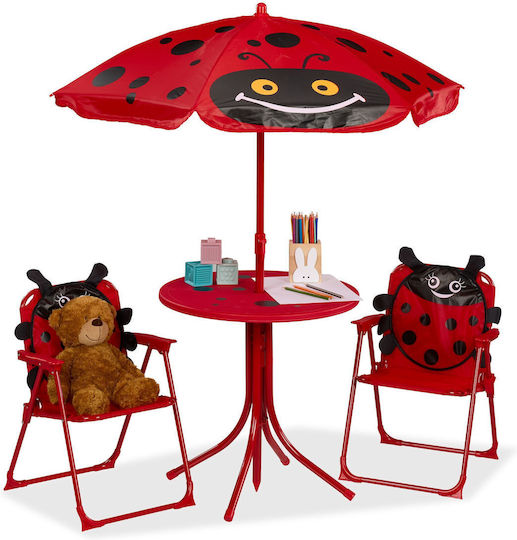 Set Masă Pentru Copii cu Scaune din Plastic Multicolor Relaxdays Set Masă Pentru Copii cu Scaune din Plastic Multicolor Relaxdays