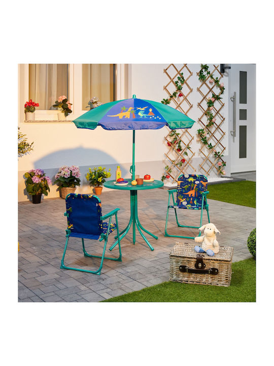 Kinder Tische Set mit Stühlen aus Kunststoff Mehrfarbig Relaxdays