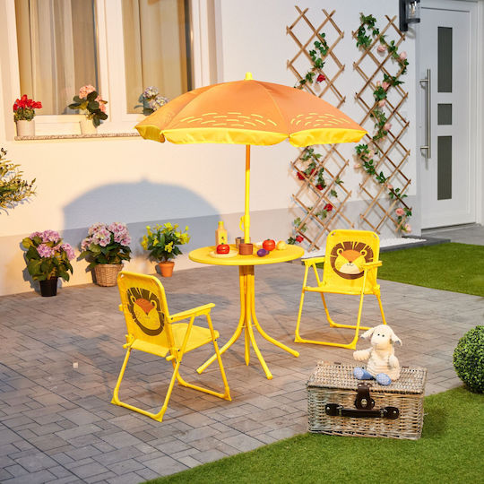 Set Masă Pentru Copii cu Scaune din Plastic Multicolor Relaxdays