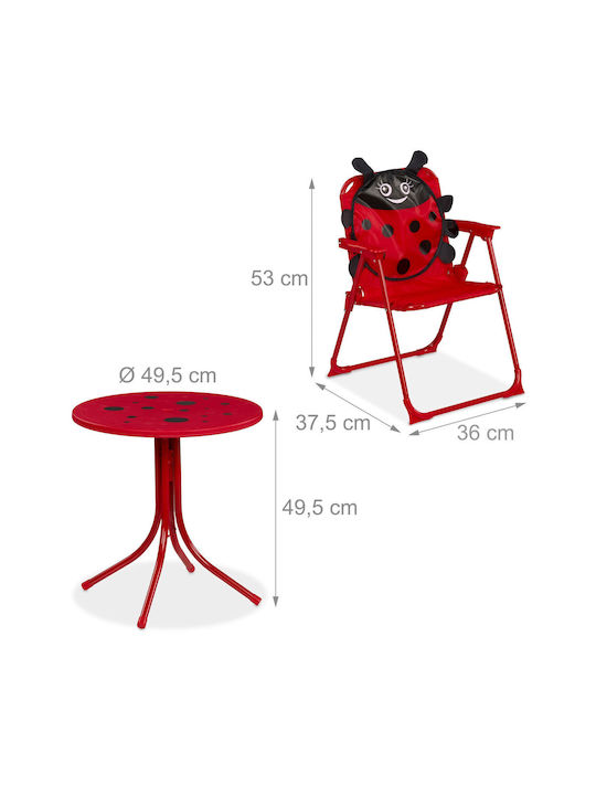 Set Masă Pentru Copii cu Scaune din Plastic Multicolor Relaxdays