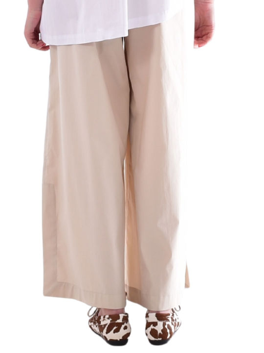 Women's Fabric Trousers Beige