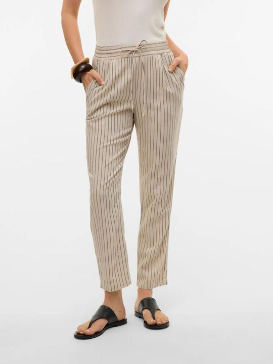 Damen Stoffhose in Regulärer Passform Beige