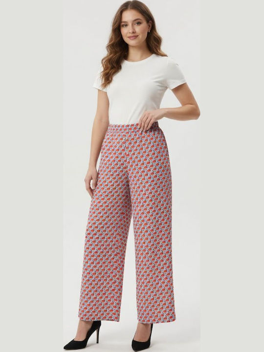 Pantaloni Dama Fusta Pantalon Roșu/Albastru