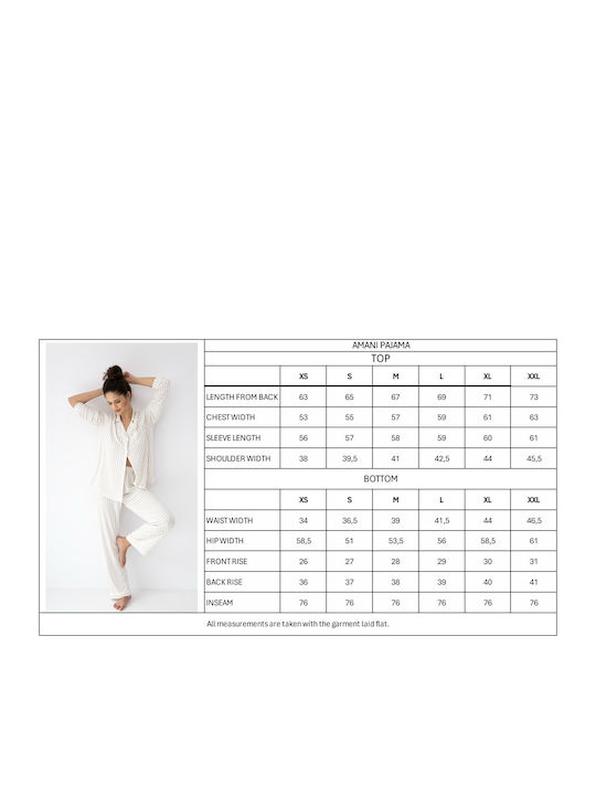 Sensis Sensis Damen Schlafanzug & Pyjamas Sommer Ecru