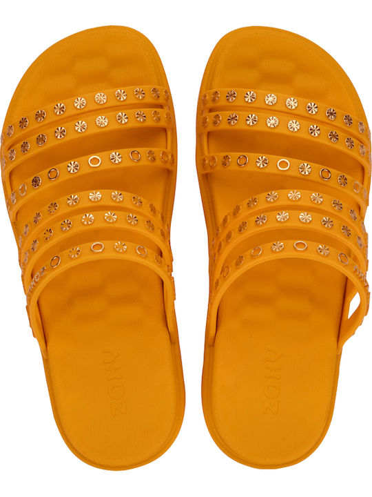 Women's Flip Flops in Yellow Style