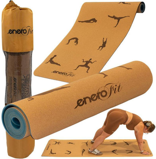 Enero Στρώμα Γυμναστικής Yoga Μπεζ (183x61x0.4cm)