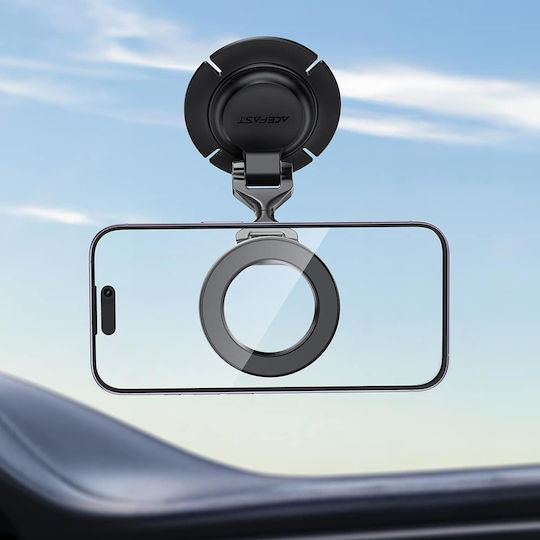 Acefast Car Mobile Mount with Magnet and Wireless Charging Black