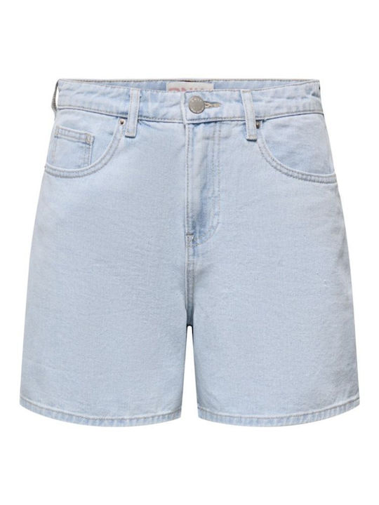 Γυναικείο Τζιν Σορτς Light Blue Bleached Denim