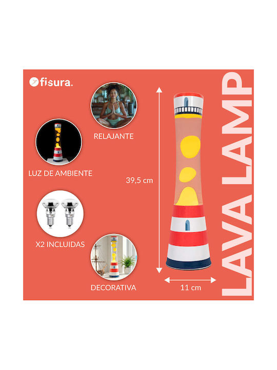 Fisura Διακοσμητικό Φωτιστικό Lava Lamp 39.5x39.5εκ.