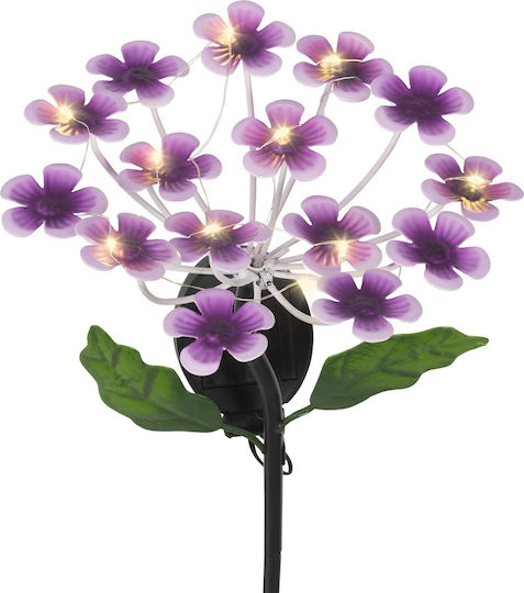 Lumineo Spiked Solar Light Flower Warm White with Motion Sensor and Photocell 18.5x18.5x50cm