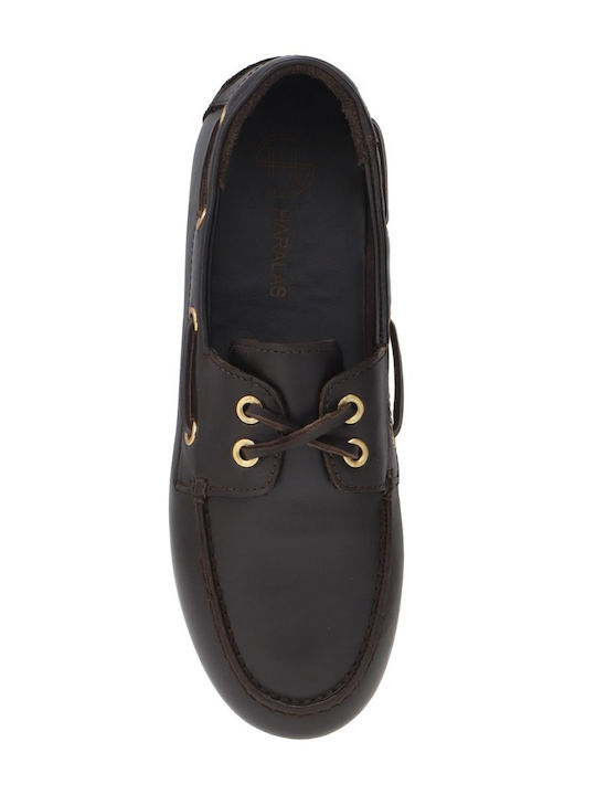 Leather Women's Loafers in Brown Colour
