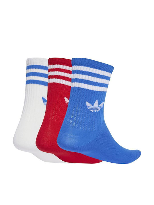 adidas 3 Stripes Αθλητικές Κάλτσες Κόκκινες