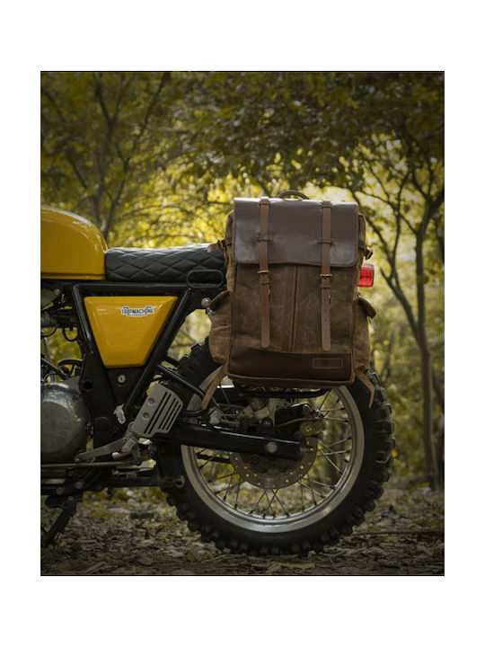 Tripmachine Τσάντα Πλάτης Βαλίτσα Μοτοσυκλέτας Rambler Backpack Tobacco Brown