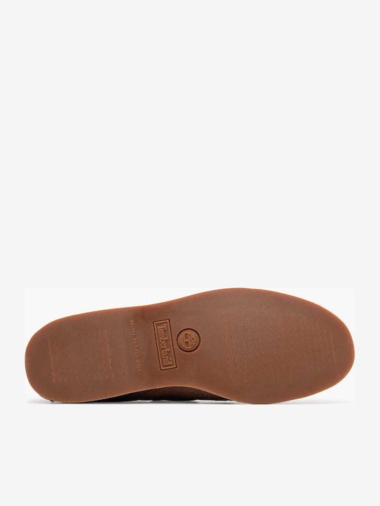 Leather Men's Boat Shoes in Brown Colour
