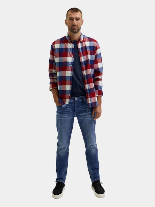 Men's Jeans Pants with Slim Fit Dark Blue