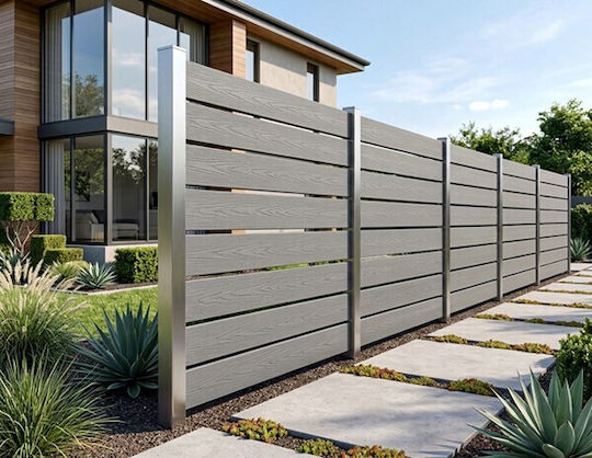 Newplan Garden Fencing Material from WPC Gray