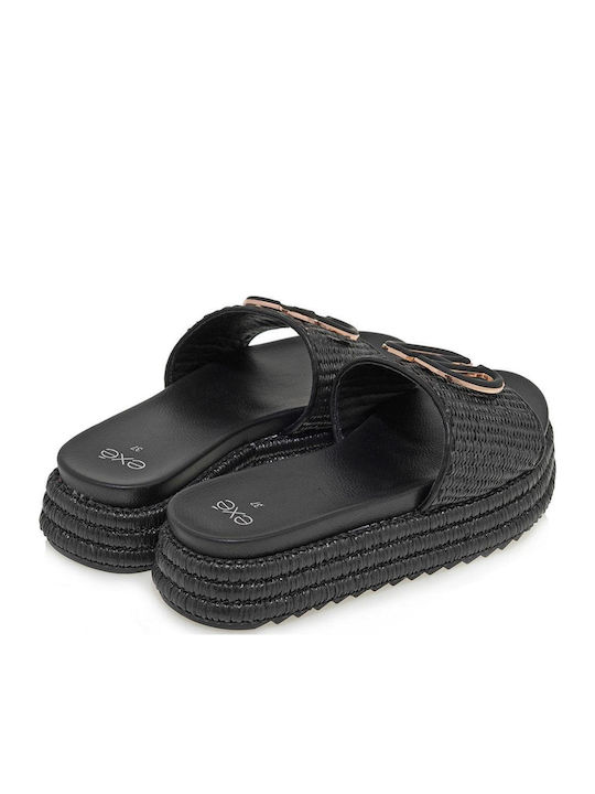 Women's Flat Sandals Flatforms Black