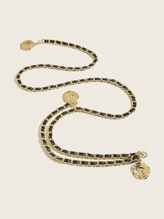 Дамска Колан Chain Черен