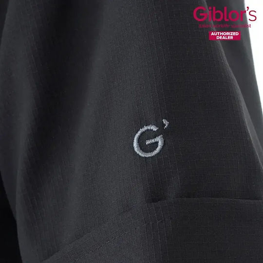 Giblor's Σακάκι Σεφ Μαύρο με Κοντό Μανίκι